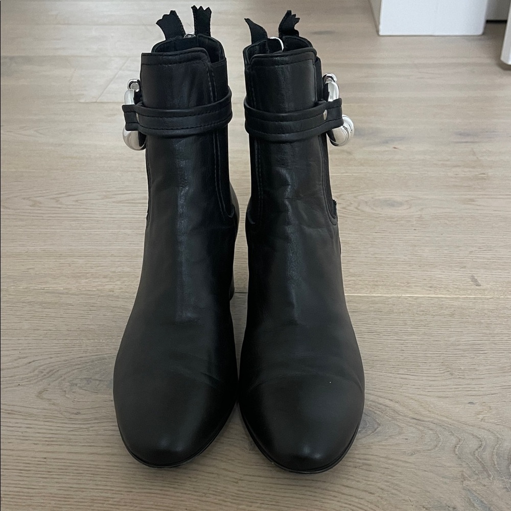 AGL Leather Ankle Boots in Black